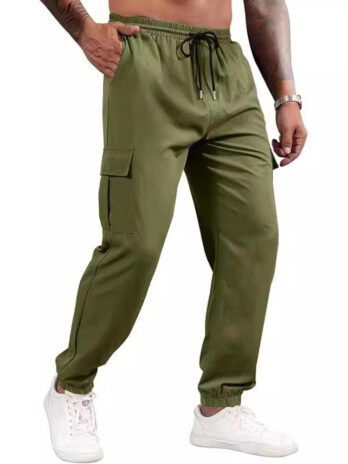 Multi-pocket Loose Straight Cargo Trousers