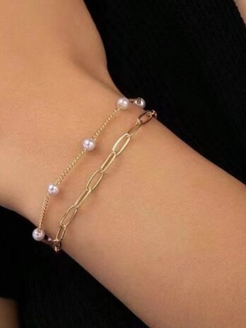 Double-layer Pearl Bracelet Fashion Simple