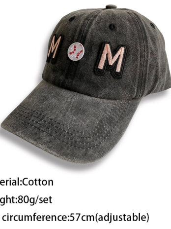 Baseball Mother Letter Embroidered Baseball Cap Men And Women Sports Denim