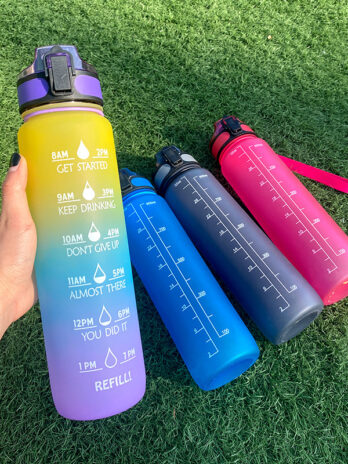 1L Tritan Water Bottle With Time Marker Bounce Cover Motivational Water Bottle Cycling Leakproof Cup For Sports Fitness Bottles