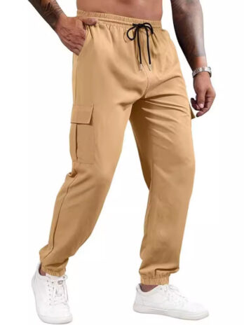 Multi-pocket Loose Straight Cargo Trousers