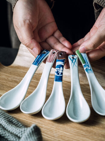 Hand-painted Ceramic Household Soup Noodles Spoon